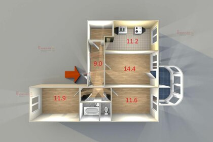 69,3 м², 3-комнатная квартира 8 500 000 ₽ - изображение 81