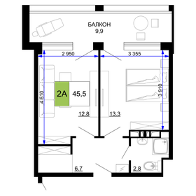 49,2 м², 2-комнатные апартаменты 10 700 000 ₽ - изображение 77