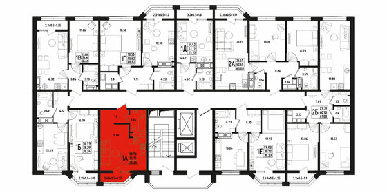 26,4 м², квартира-студия 3 557 250 ₽ - изображение 32