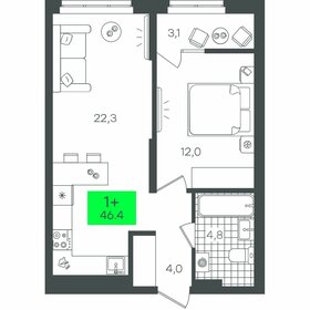 45 м², 1-комнатная квартира 5 000 000 ₽ - изображение 57