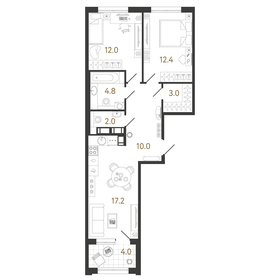 57,5 м², 2-комнатная квартира 16 250 000 ₽ - изображение 67