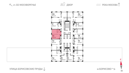 32 м², 1-комнатная квартира 14 826 944 ₽ - изображение 38