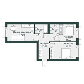 Квартира 66,3 м², 2-комнатная - изображение 1