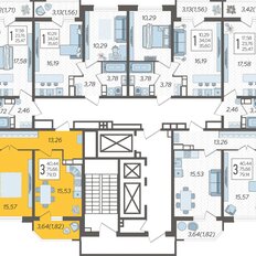 Квартира 79,1 м², 3-комнатная - изображение 2