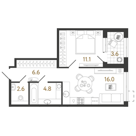 46,2 м², 2-комнатная квартира 8 400 000 ₽ - изображение 113