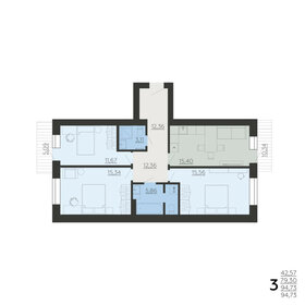 Квартира 94,7 м², 3-комнатная - изображение 1