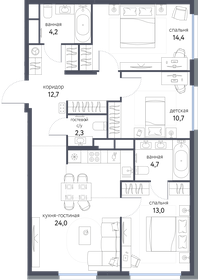 94,5 м², 4-комнатная квартира 26 000 000 ₽ - изображение 1