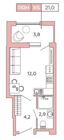 Квартира 22,9 м², студия - изображение 1