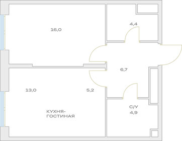 54 м², 2-комнатная квартира 10 800 000 ₽ - изображение 47