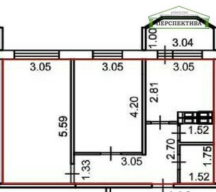 Квартира 49,5 м², 2-комнатная - изображение 1