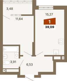 18,7 м², 1-комнатная квартира 2 749 000 ₽ - изображение 66