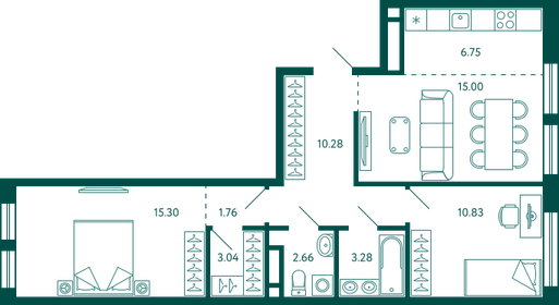 80 м², 2-комнатные апартаменты 12 000 000 ₽ - изображение 128
