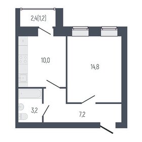 35,4 м², 1-комнатная квартира 3 800 000 ₽ - изображение 60