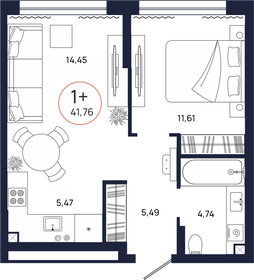 38,5 м², 1-комнатная квартира 5 167 000 ₽ - изображение 71