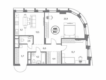 82 м², 3-комнатная квартира 36 600 000 ₽ - изображение 108