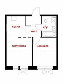 Квартира 39,6 м², 2-комнатная - изображение 1