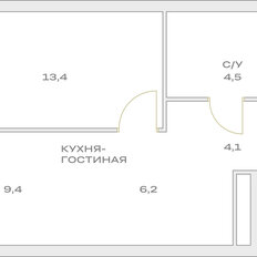 Квартира 37,6 м², 2-комнатная - изображение 2