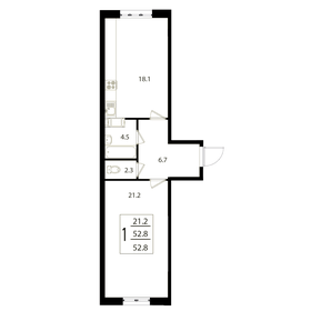 34,4 м², 1-комнатная квартира 2 700 000 ₽ - изображение 111