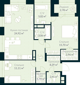 76,3 м², 2-комнатная квартира 12 107 617 ₽ - изображение 7
