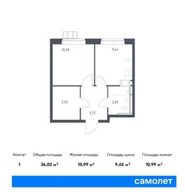 Квартира 36 м², 1-комнатная - изображение 1