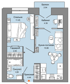 56,4 м², 2-комнатная квартира 5 750 000 ₽ - изображение 71