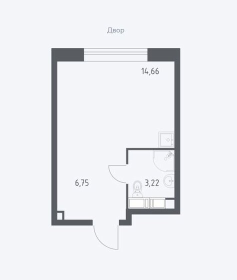 24,6 м², апартаменты-студия 9 900 000 ₽ - изображение 1