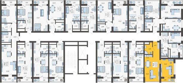 42,8 м², 2-комнатная квартира 17 249 624 ₽ - изображение 37