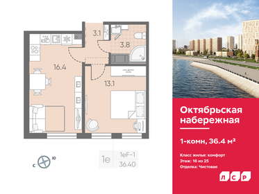 Квартира 36,4 м², 1-комнатная - изображение 1