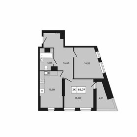 Квартира 68,1 м², 2-комнатная - изображение 1