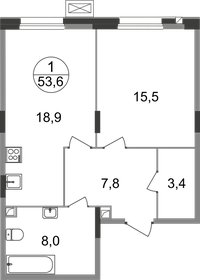 53,8 м², 3-комнатная квартира 12 240 000 ₽ - изображение 39