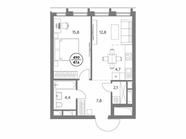 35,4 м², 1-комнатные апартаменты 25 600 000 ₽ - изображение 125