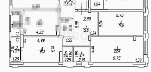 Квартира 78 м², 2-комнатная - изображение 1