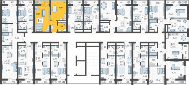 19,2 м², 1-комнатные апартаменты 15 360 000 ₽ - изображение 98