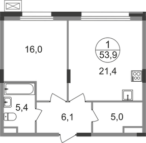 53,8 м², 3-комнатная квартира 12 240 000 ₽ - изображение 33