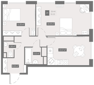 60,7 м², 2-комнатная квартира 8 152 965 ₽ - изображение 26