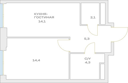 41,2 м², 1-комнатная квартира 9 363 105 ₽ - изображение 20