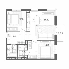 67 м², 3-комнатная квартира 10 897 000 ₽ - изображение 10