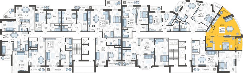 66,5 м², 2-комнатная квартира 8 172 850 ₽ - изображение 12