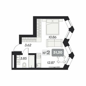 38,1 м², 2-комнатная квартира 3 200 000 ₽ - изображение 82