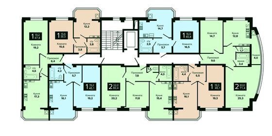 53 м², 1-комнатная квартира 7 000 000 ₽ - изображение 39