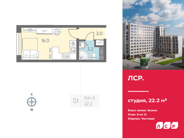 Квартира 22,2 м², студия - изображение 1