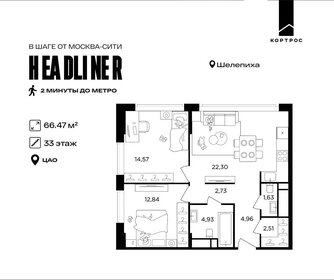 55 м², 2-комнатная квартира 21 000 000 ₽ - изображение 11