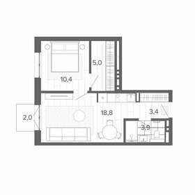 42,1 м², 2-комнатная квартира 7 278 000 ₽ - изображение 8