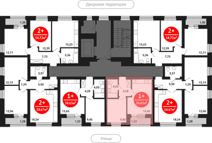 Квартира 34,7 м², 1-комнатная - изображение 2