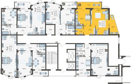 51 м², квартира-студия 7 500 000 ₽ - изображение 137