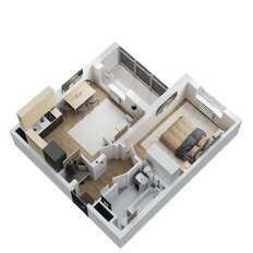 Квартира 36,5 м², 2-комнатная - изображение 3