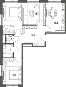 94,5 м², 4-комнатная квартира 26 000 000 ₽ - изображение 73