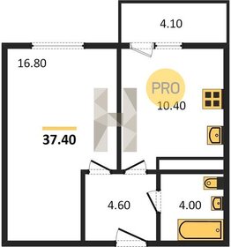 Квартира 37,4 м², 1-комнатная - изображение 1