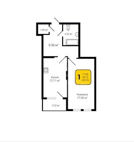 45,6 м², 1-комнатная квартира 5 749 380 ₽ - изображение 20
