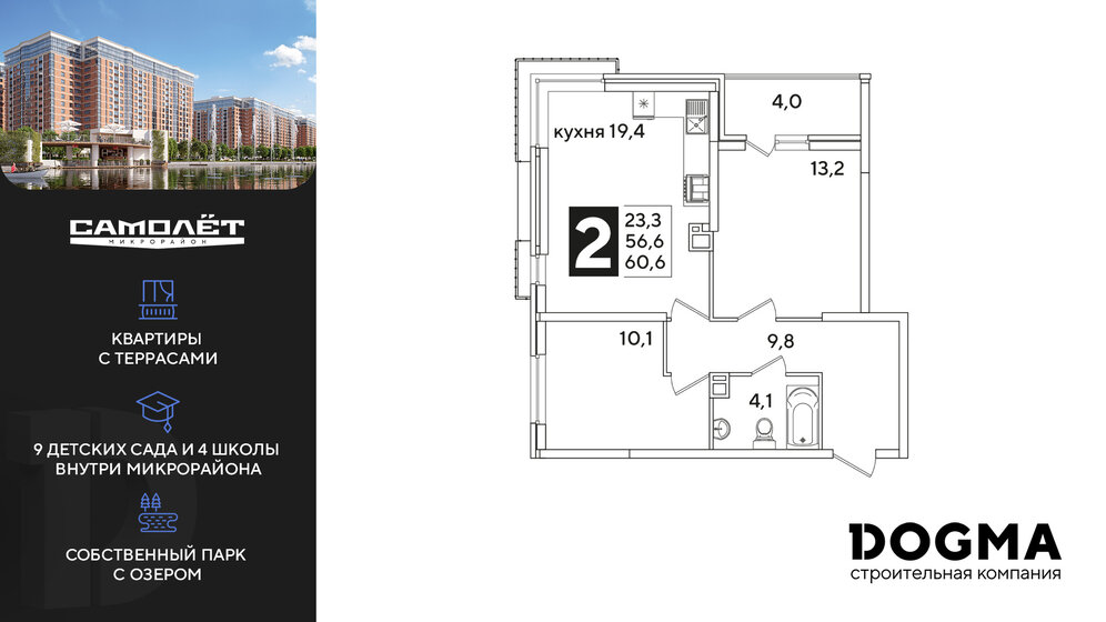 120 м², 2-комнатная квартира 10 999 000 ₽ - изображение 148